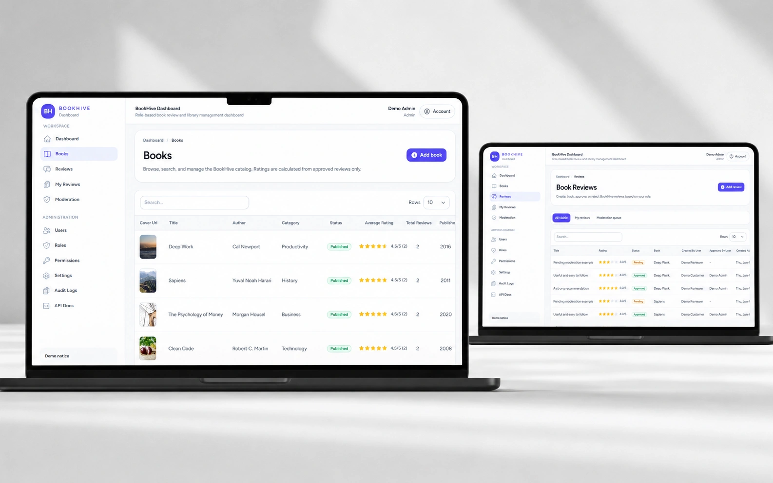 BookHive Dashboard mockup 1
