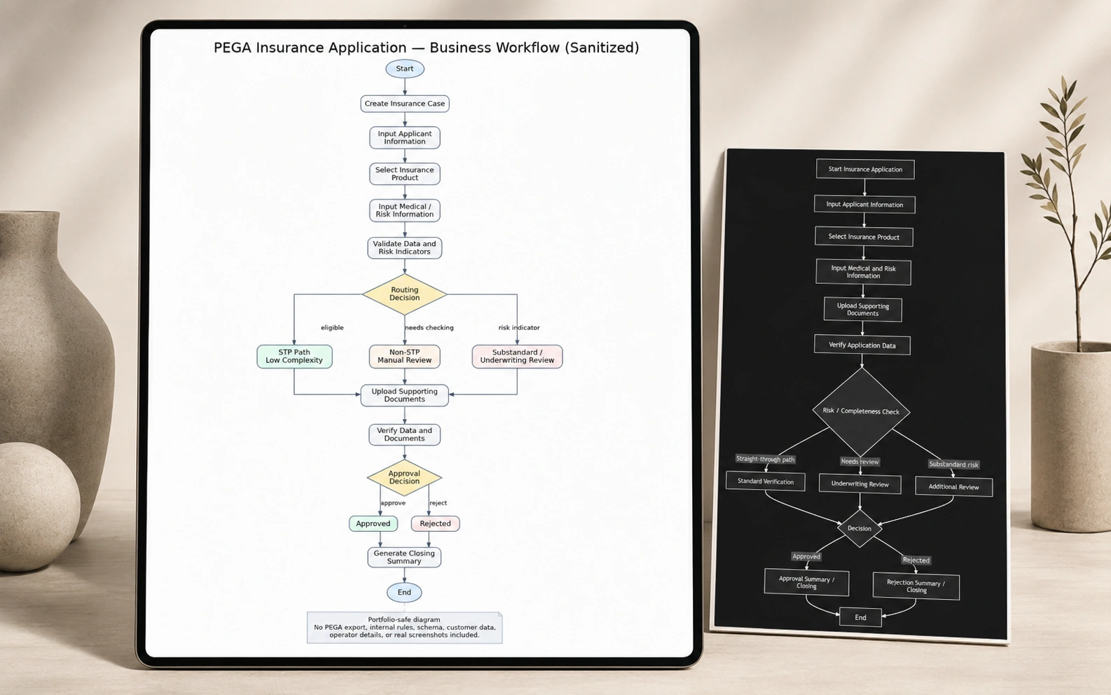 PEGA Insurance Workflow mockup 1