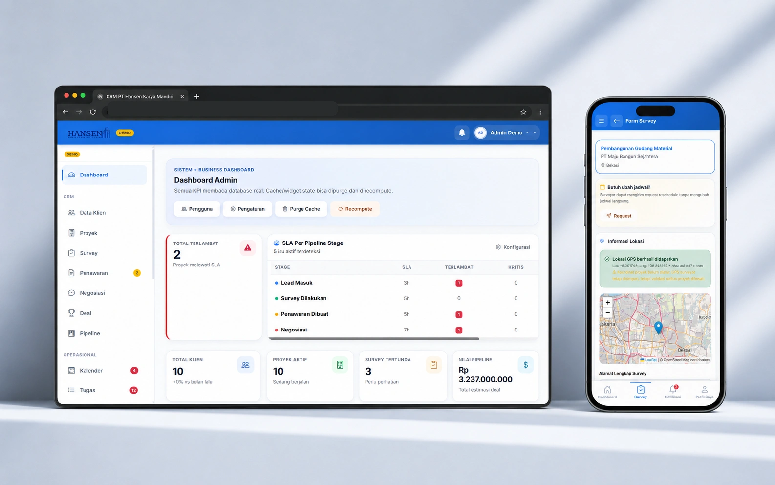 CRM PT Hansen Karya Mandiri mockup 3