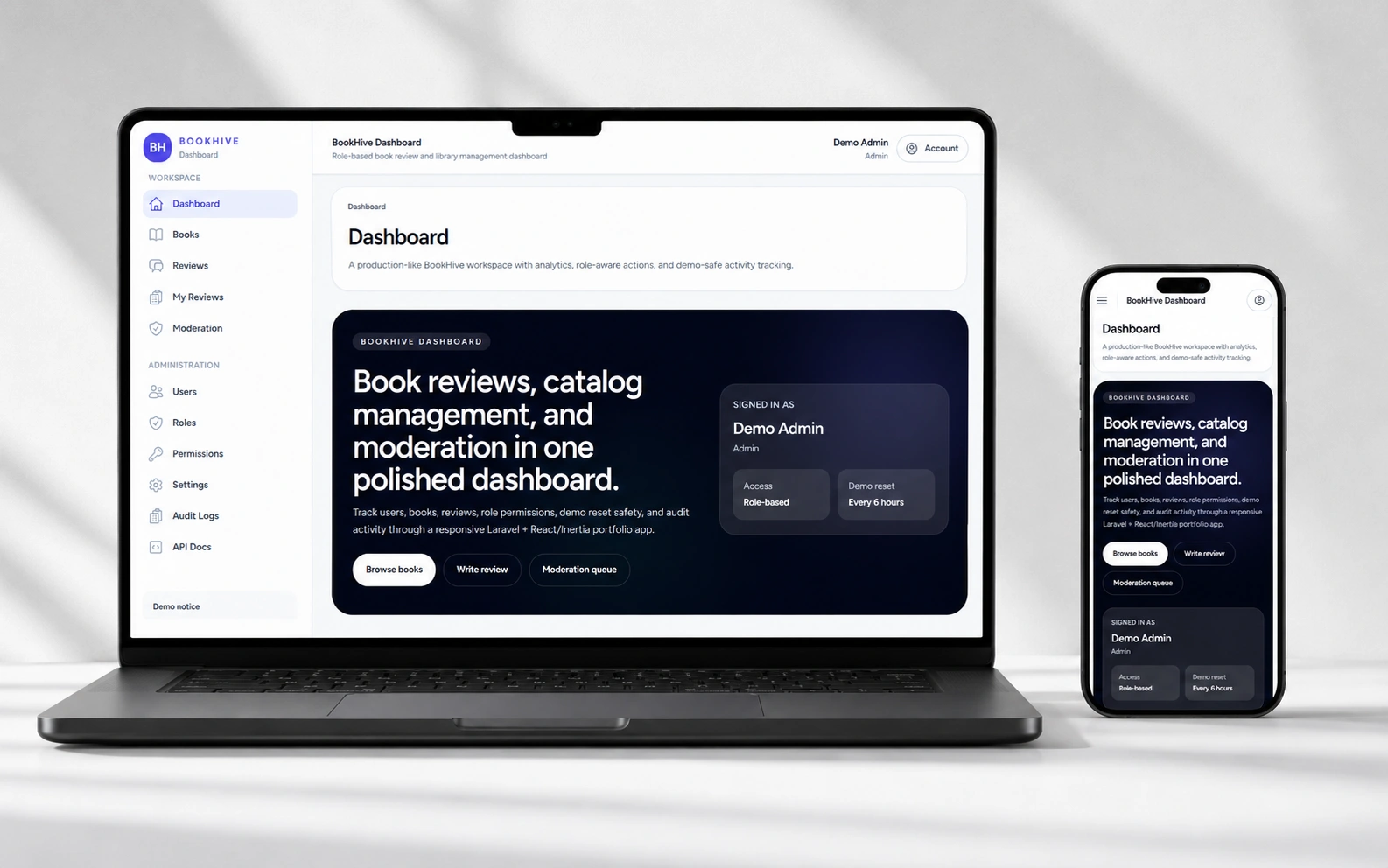 BookHive Dashboard mockup 3